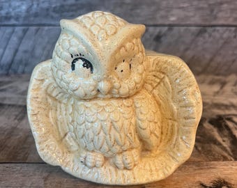 Veg Ceramic Owl Toothbrush Holder Bathroom Decor