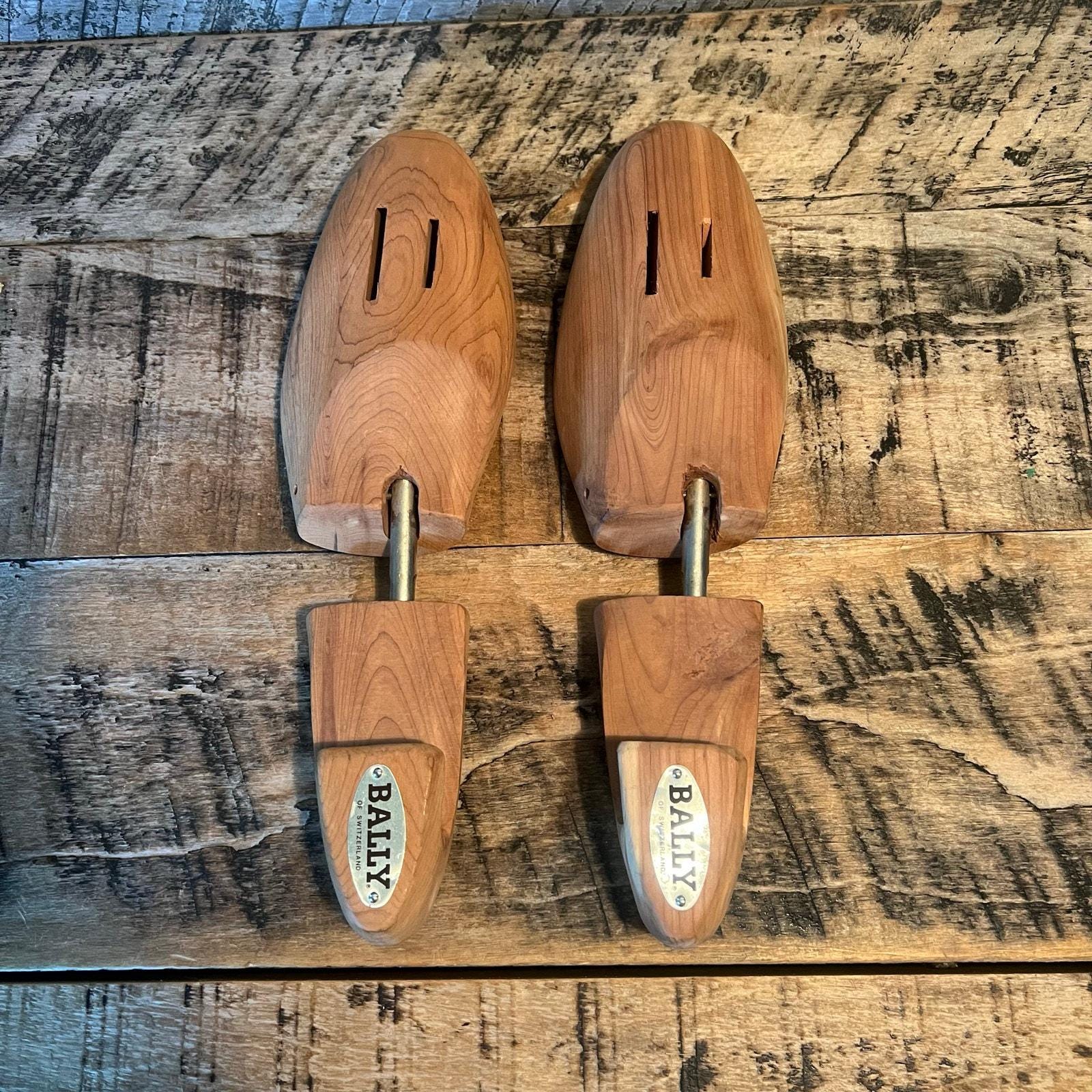 Bally, Vintage Bally of Switzerland Wooden Shoe Trees Pair Adjustable Shoe Forms