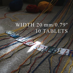 COMMANDE PERSONNALISÉE (10) bordure/sangle/ceinture Viking tissée en tablette (100 % laine), 1-5 m, sans glands