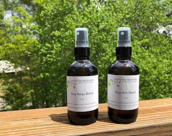 Bug Away & Itch Relief Blend: Natural Insect Repellent Combo - 4 oz Spray Bottle