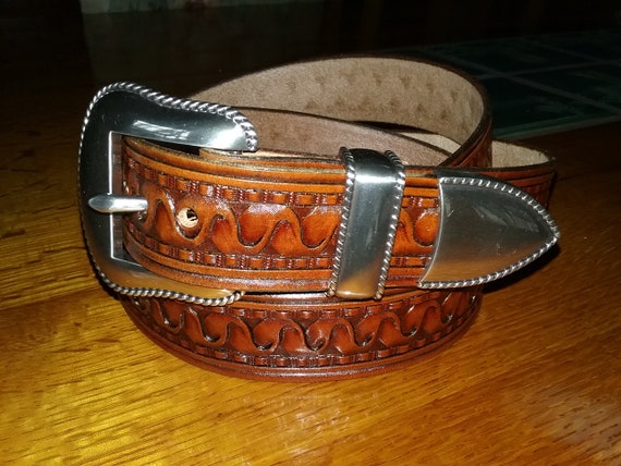 hand tooled western belts