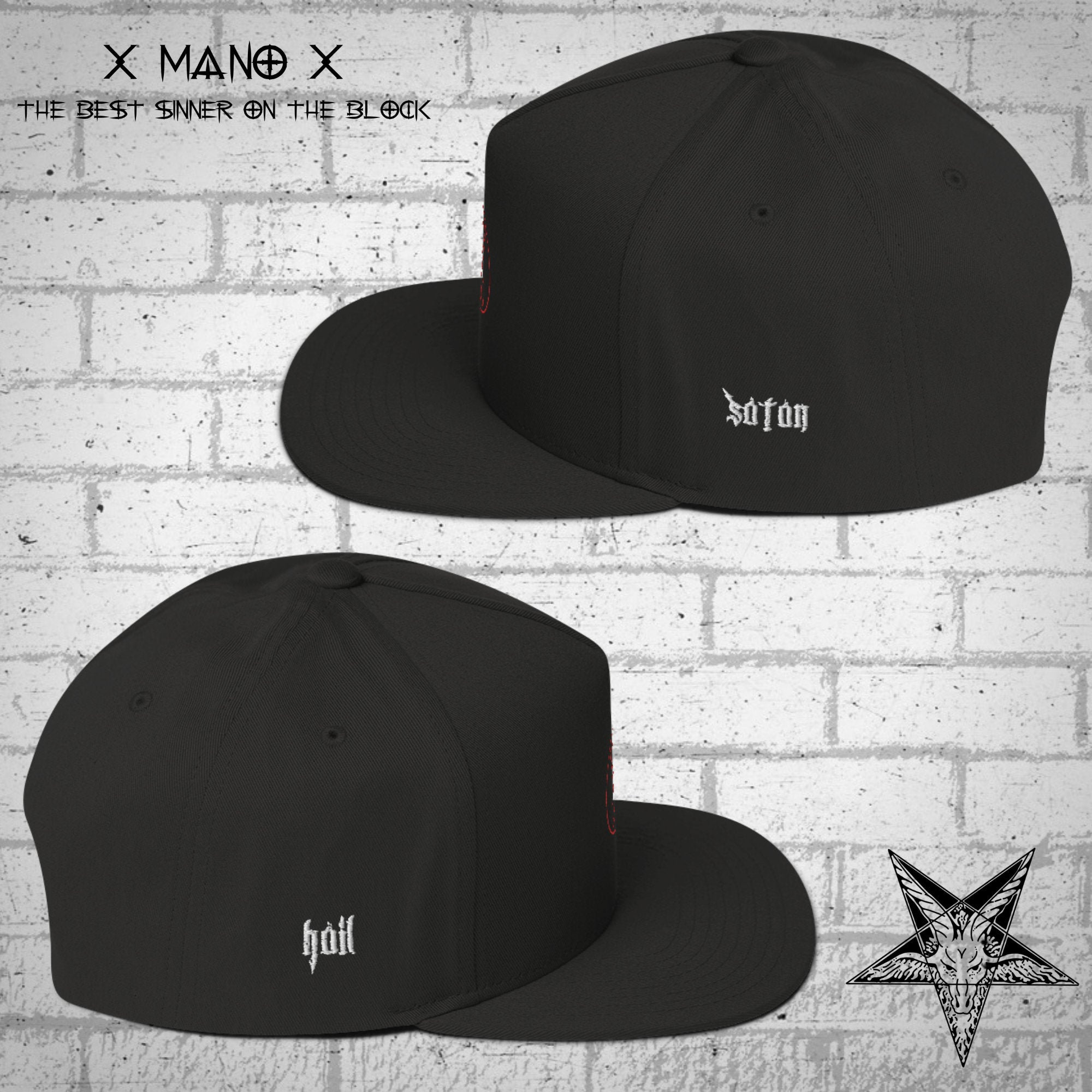 Satanic Snapback Black Snapback Occult 