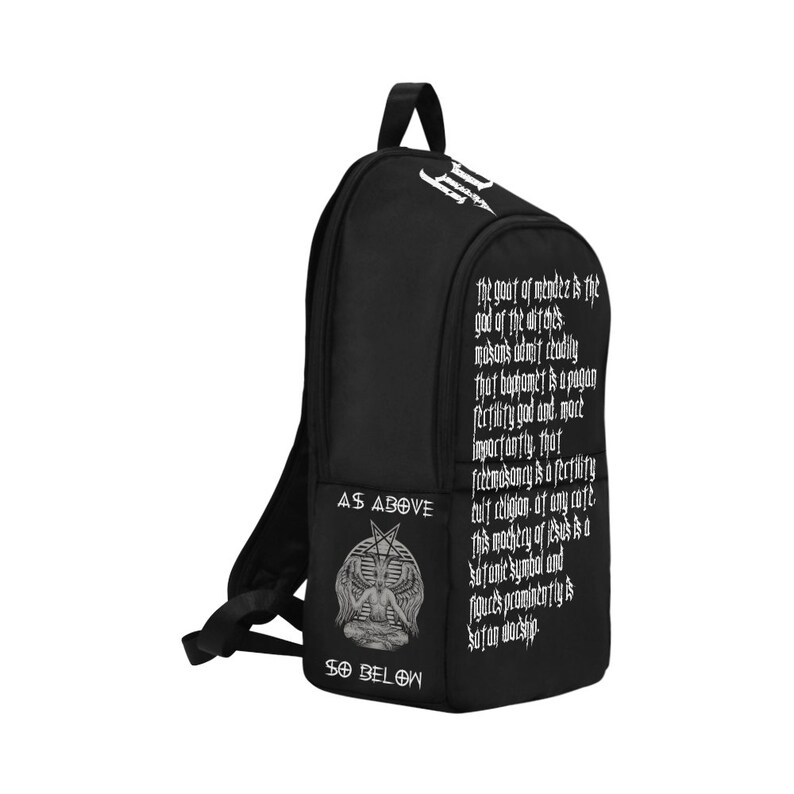 Baphomet Backpack Hail Satan Satanic Backpack Leviathan Cross