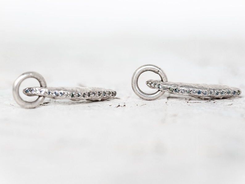Blue Sapphire Earrings Small Dangle Earrings For Women Israeli Jewelry Gemstone Earrings September Birthstone Silver Stud Earrings