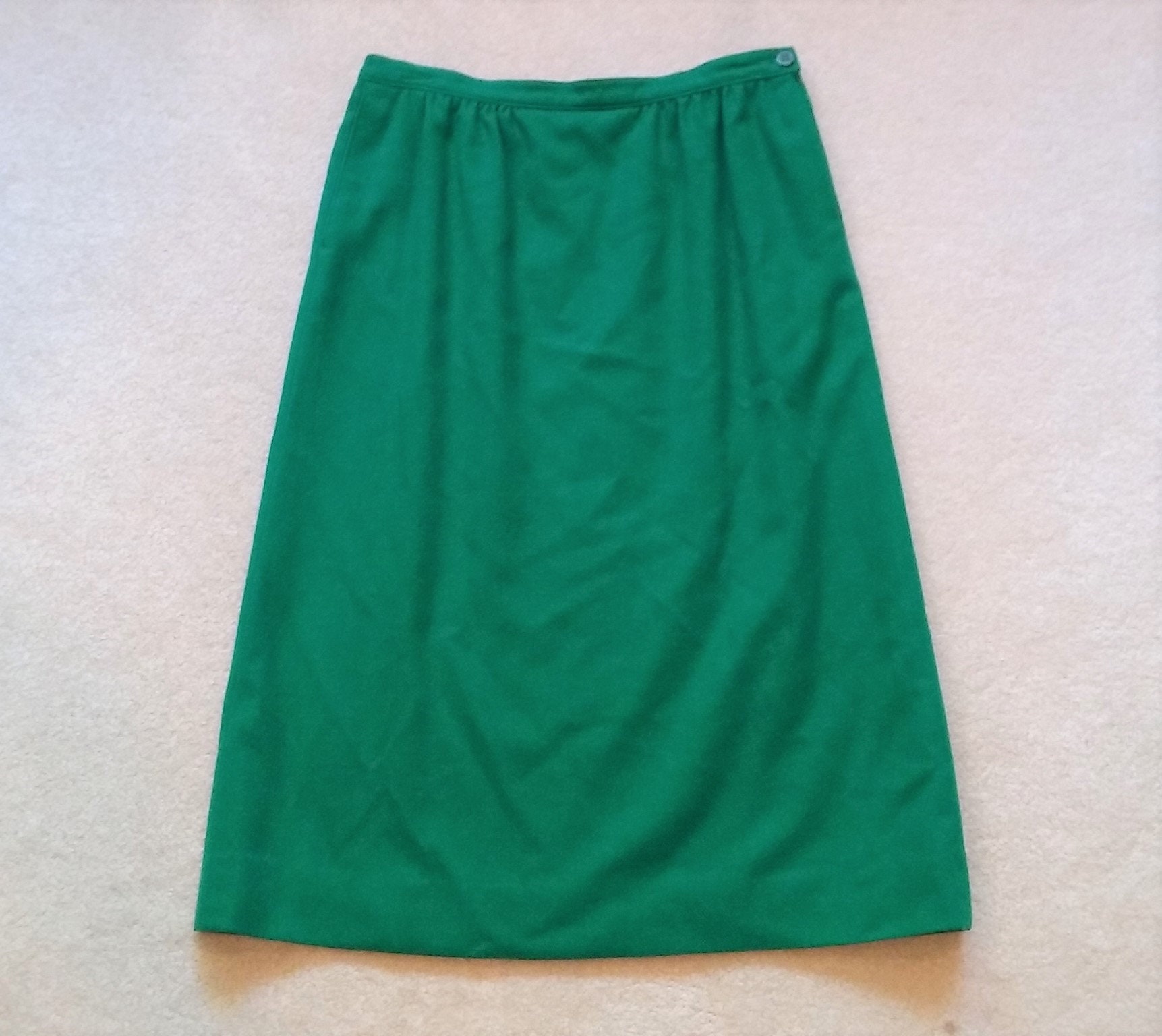 Pendleton Wool Kelly Green Skirt 10 | Etsy