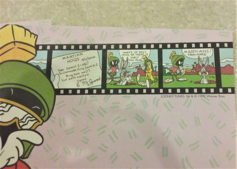 90s Looney Tunes Marvin The Martian Stationery Set