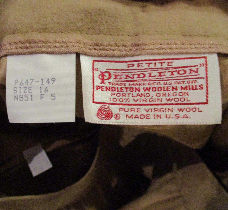 Pendleton Wool Camel Pocket Skirt 16 Petite