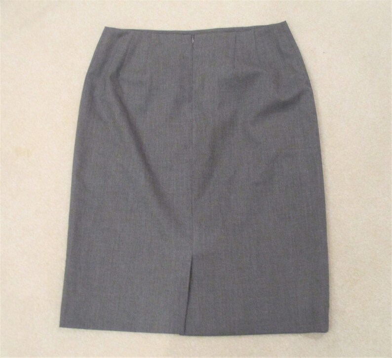 Pendleton Gray Wool Knee Skirt 10