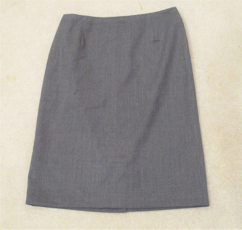 Pendleton Gray Wool Knee Skirt 10