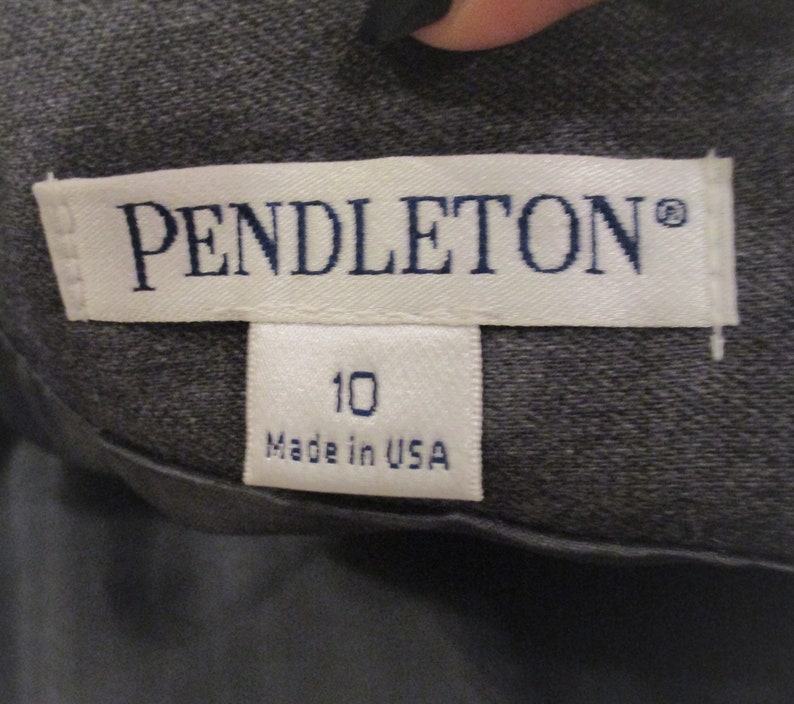 Pendleton Gray Wool Knee Skirt 10