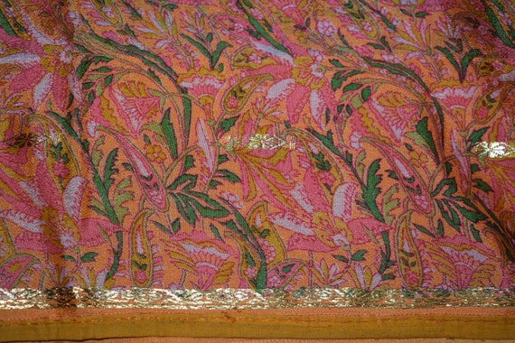 Sari jaune Print Georgette Sari Floral Print jaune Design artisanat tissu imprimé Vintage e684a6 Sari jaune Print Georgette Sari Floral Print jaune Design artisanat tissu imprimé Vintage e684a6