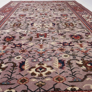 5x9 Turkish Area Rug Vintage Rug Handmade Wool Area Rug Turkish Rug 5x9 Vintage Carpet Red Beige Vintage Area Rug
