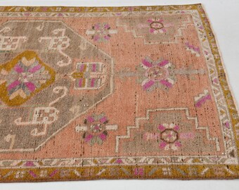 4x13 Pastel  Long Runner Rug, hallway runner, Entryway rug, Turkish runner rug , Vintage runner, Oushak runner rug, Handmade runner rug