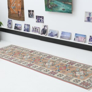 3x9 Runner Area rug, cotton and wool runner rug, Handmade runner Rug ,  vintage  runner rugs, home decor runner, handmade rug kitchen
