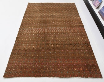 Tapis vintage turc 4 x 7, tapis oushak, tapis, tapis anatolien, tapis turc tissé à la main, tapis turc, tapis en laine, tapis décoratif, tapis