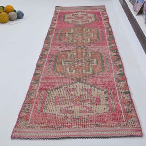 3x11 Runner Rug, hallway runner, Entryway rug, Turkish runner rug, Turkish rug , Vintage runner, Oushak runner rug, runner,  long runner