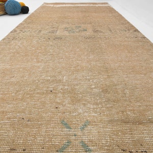 3x10 Neutral  Runner rug vintage,oushak runner,Runner rugs, wool rug runner,carpet runner rug,Decorative rug,faded rug,Hallway rug