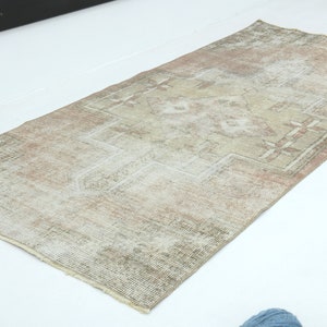 3x6  Runner small  rug, Pastel Runner rug,Turkish runner rug, Turkish rug , Vintage runner, Oushak runner rug, runner  rug,anatolian rug
