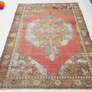 4x7 Vintage rug,oushak rug, carpet rug, Anatolian  rug, Turkish handwoven  rug, Turkish rug, wool rug, decorative rug,rugs