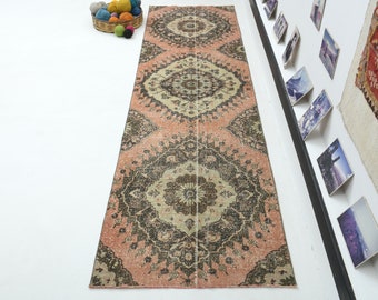 3x12 Turkish Runner Rug, hallway runner,Entryway rug, Turkish runner rug ,Vintage runner, Oushak runner rug, Handmade runner, runner rug