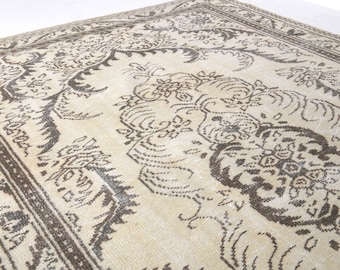 5 x 9 pies, alfombra turca, alfombra de área, alfombra decorativa, alfombra boho, alfombra vintage oushak, alfombra turca de Anatolia, alfombra turca, alfombra de lana turca,