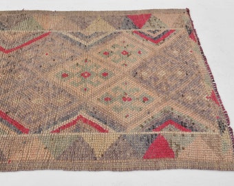 3x12 Runner Rug, hallway runner, Entryway rug, Turkish runner rug , Vintage runner, Oushak runner rug, Handmade runner,  runner rug