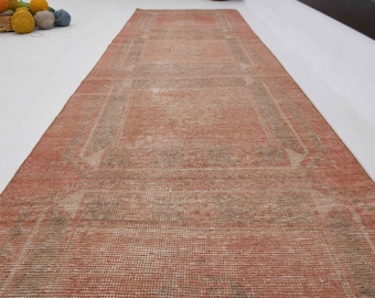 3x30 türkischer Läufer, Teppichläufer, Kelimteppich, Vintage Läufer, Oushak Läufer, Handgefertigter Läufer