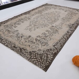 6x9 Turkish pastel rug, vintage rug, handmade rug, neutral rug, original rug, decorative rug, area rug, home decor, turkish rug