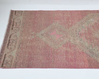 3x12 Runner Rug, hallway runner, Entryway rug, Turkish runner rug , Vintage runner, Oushak runner rug, Handmade runner,  long runner