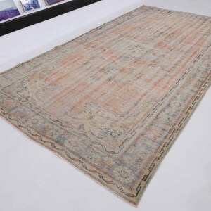 5x9 Turkish pastel rug, vintage rug, handmade rug, neutral rug, original rug, decorative rug, area rug, home decor, turkish rug