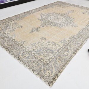 7x10 Turkish vintage rug, vintage rug,Beige  handmade rug, neutral rug, original rug, decorative rug, area rug, home decor, turkish rug