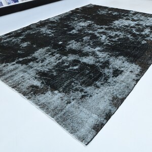 7x9,Turkish  Black  Rug, Bohemian Rug,Oushak Rug,Anatolian Rug,Big Rug, Carpet Turkish Rug,natural rug,neutral rug ,carpet rug