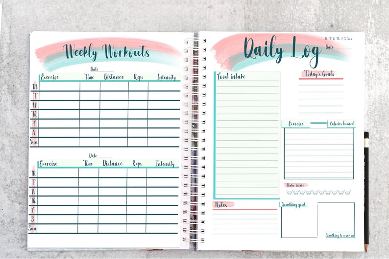 Weight Loss Journal printable weight loss tracker instant Etsy