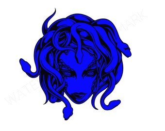 Medusa SVG & Studio 3 Cut File Stencils Decal Files Logo Cutout for Silhouette Cricut SVGS Cutouts Greek Mythology Snake Snakes Monster Face