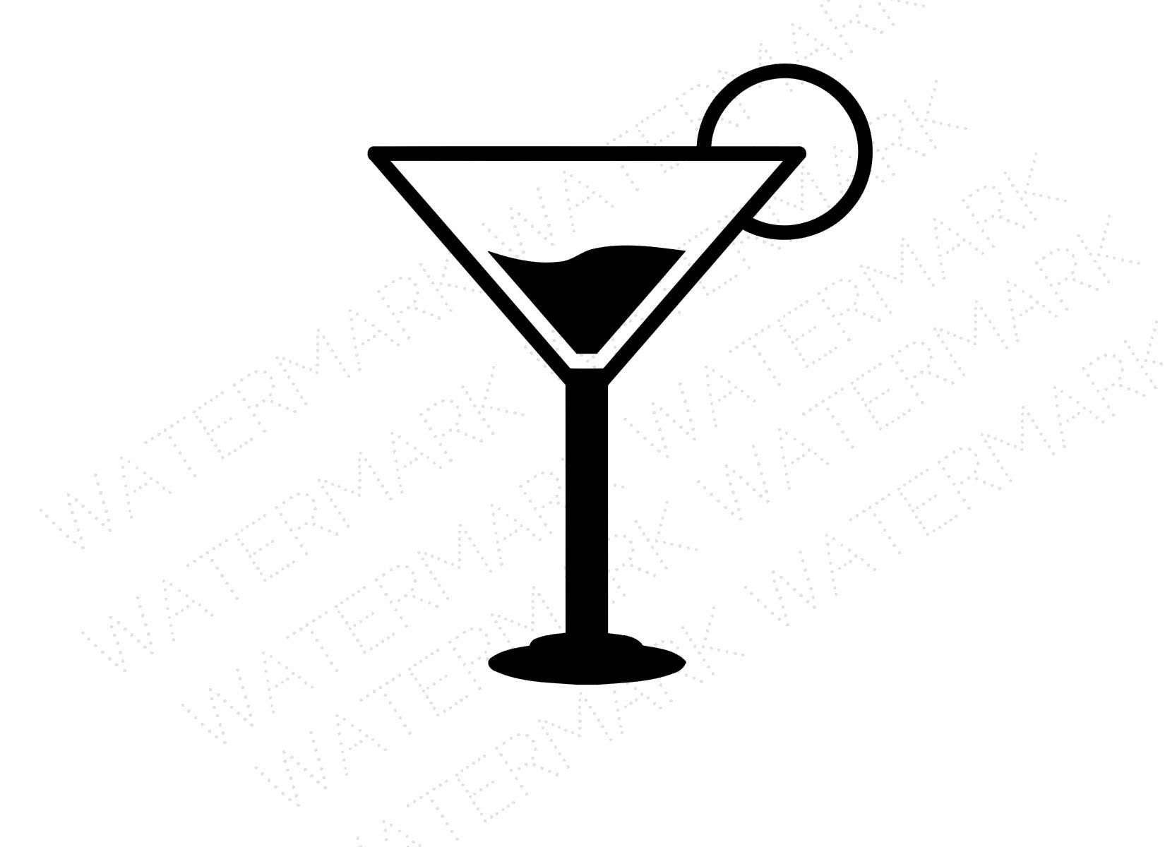 Martini Glass Svg Wine Glass Svg Cocktail Glass Stencil Svg File | My