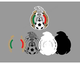 Mexico SVG & Studio 3 Cut File Stencil Decal Files Logo for Silhouette Cricut SVGS Cutouts Sport Soccer Decals Logos Mexican Team Sports