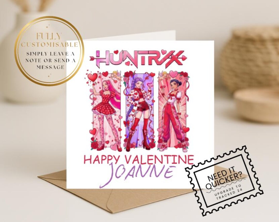 Huntrrex Personalised Unisex Huntrex K Pop Valentine Valentine Card | Custom ...