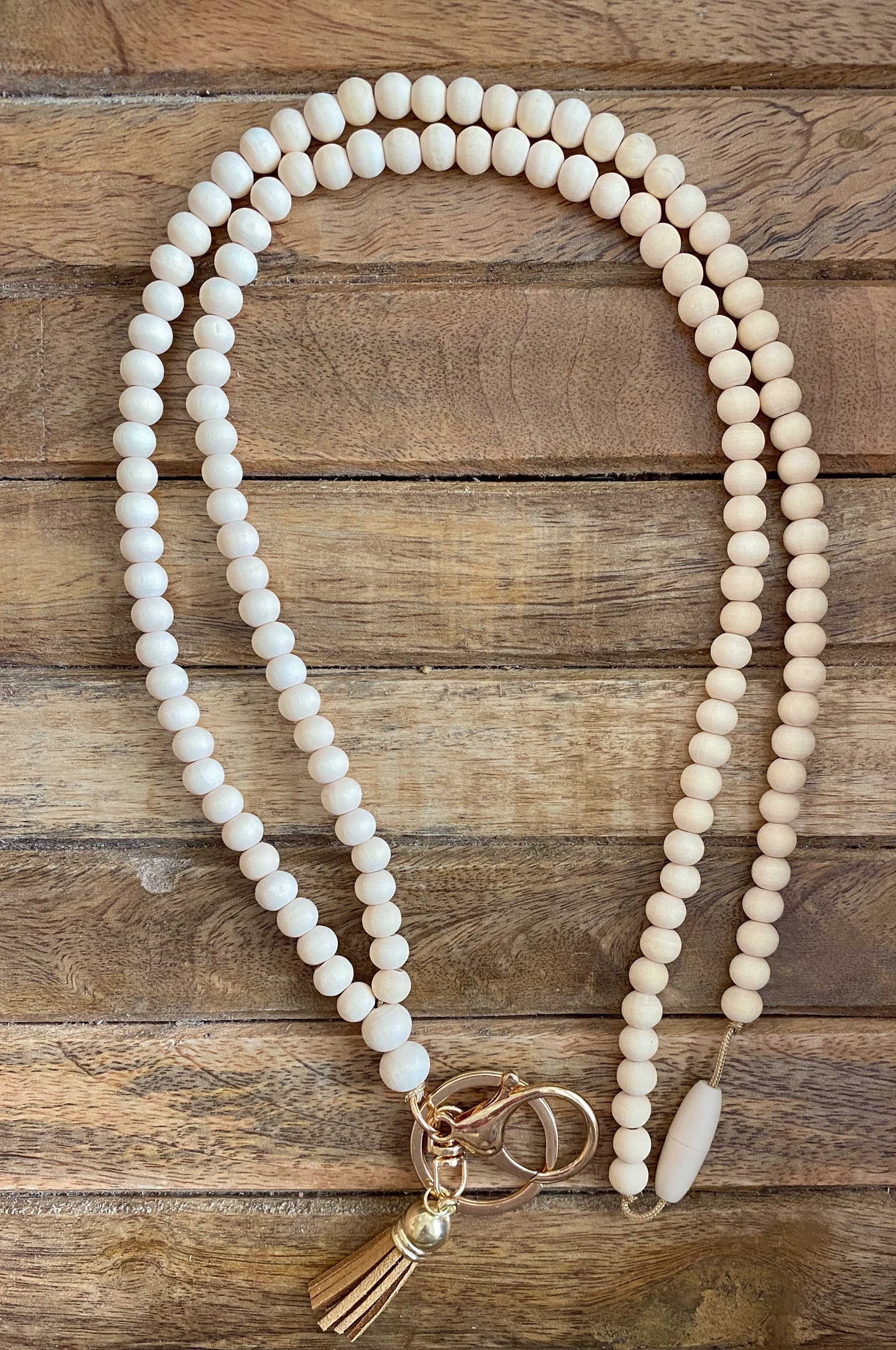 Personalized Wood Bead breakaway lanyard Teacher Lanyard Etsy