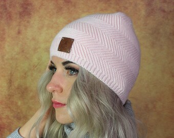 Gorro de cachemira, Gorro de cachemira para mujer, Gorro de cachemira cálido y suave, Regalo para ella