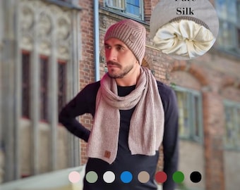 Millies Silk 100% Mulberry Silk Lined Knit Beanies Unisex  display picture 2