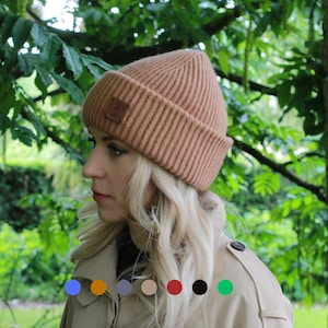 Silk-Lined Triple Layer Women’s Cashmere Hat – Hair-Friendly Winter Beanie, Cozy Gift for Her, Reduces Frizz & Breakage