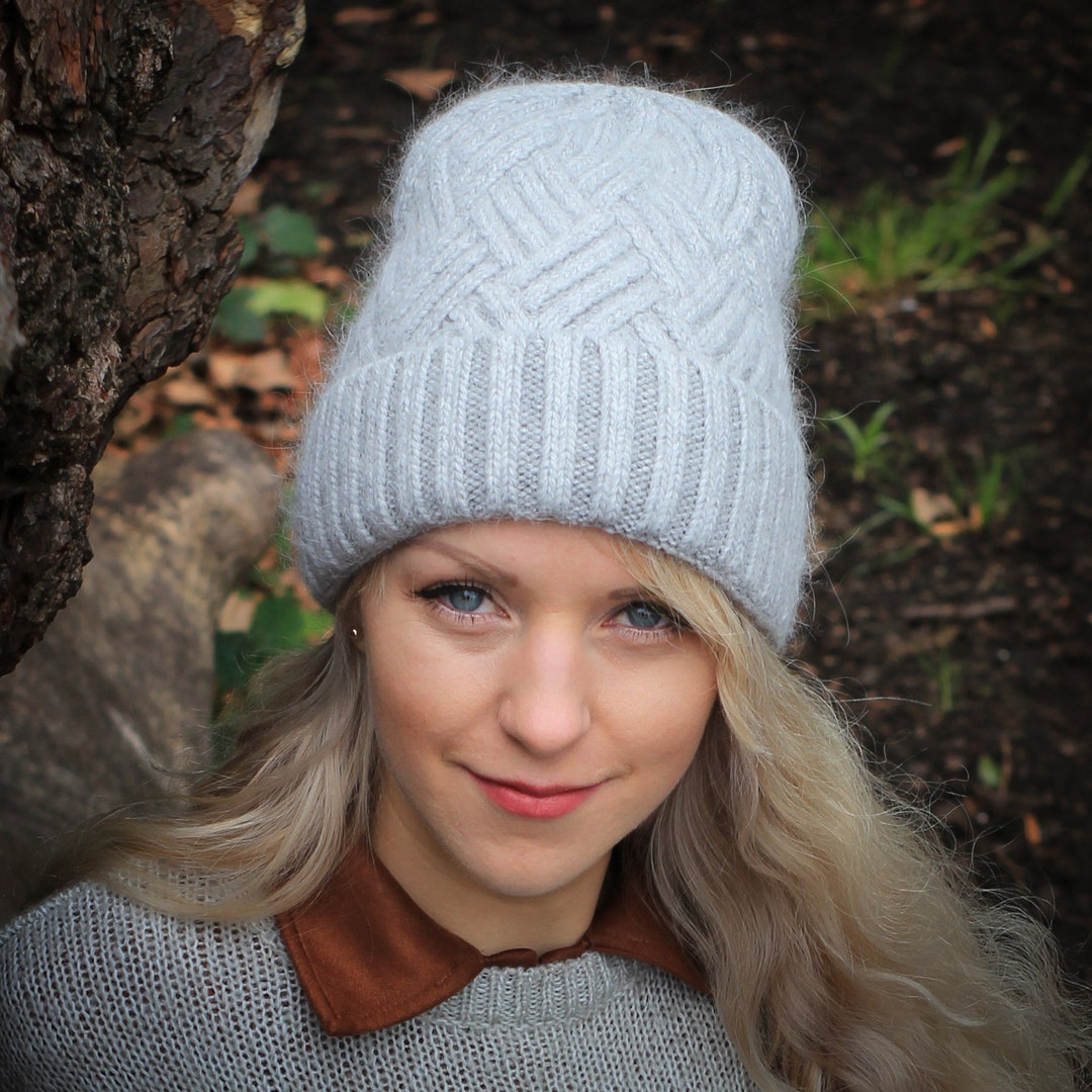 thumbnail image 2 of Women's 100% Cashmere Beanie Hat – Lona Scott, One Size, UK Made 2 of 5
