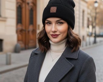 Women's winter cashmere hat, Solid colurs cashmere warm beanie, Gift for her