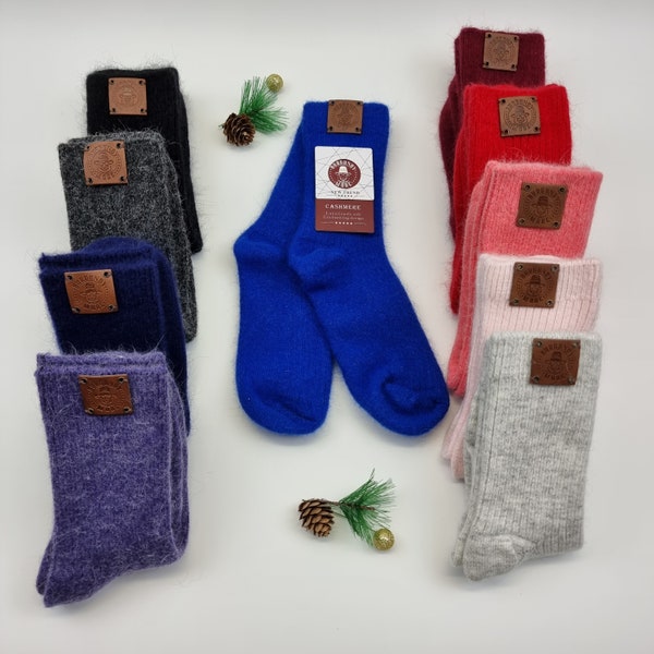 Cashmere women socks, wool socks, warm and soft winter women socks, gift for her