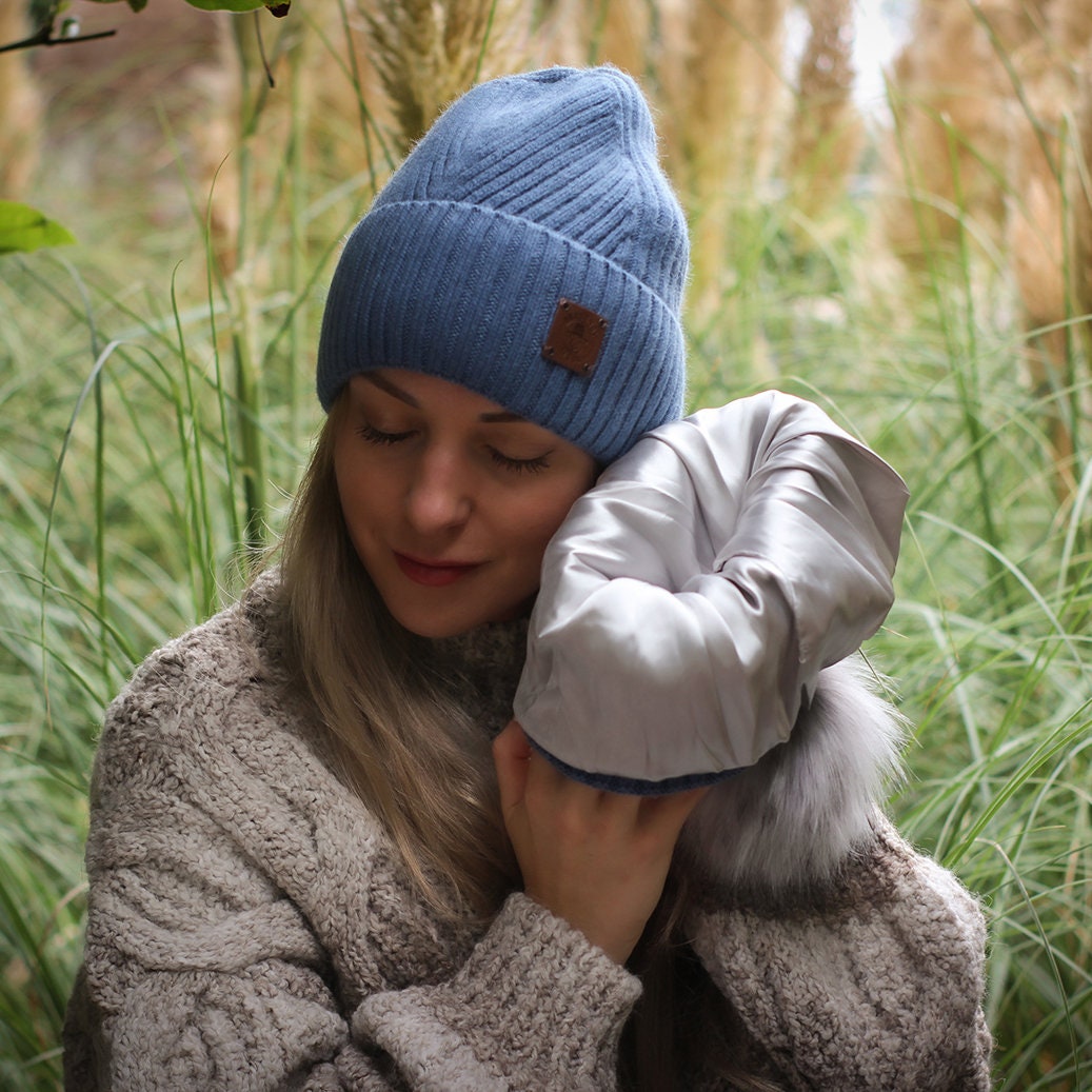 womens grey beanie