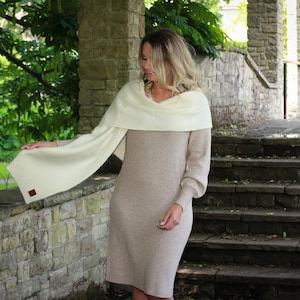 Sciarpa Lunga 170 Cm Cable Knit Sciarpa Invernale Rough Knit A Maglia Grossa Lana Con Inserti 958153