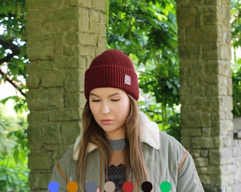 Gorro de cachemir para mujer con forro de satén – Gorro de invierno suave y cálido de triple capa, ideal para cabello rizado, regalo de lujo para ella.