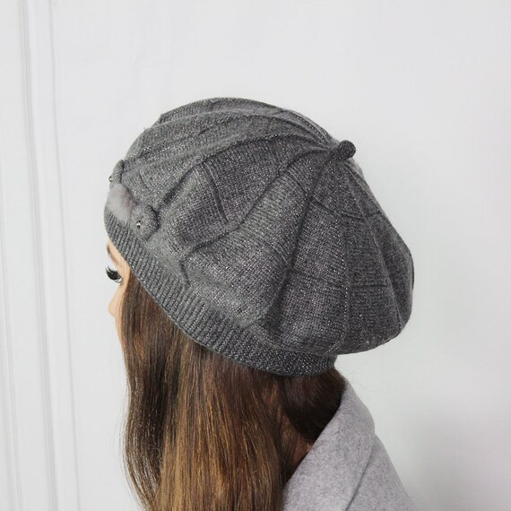 Cashmere Beret, Women Winter Hat, French Cashmere Beret 