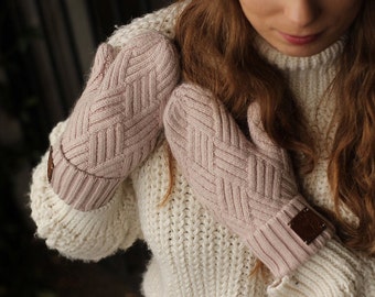 Cashmere mittens gloves for women, soft stylish and warm cashmere gloves in many colour