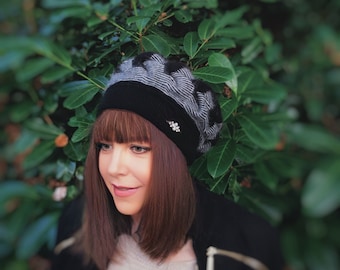Cashmere and Angora Wool Blend Beret for Women – Double Layer Knit, Warm & Stylish, a Great Deal! Gift for her